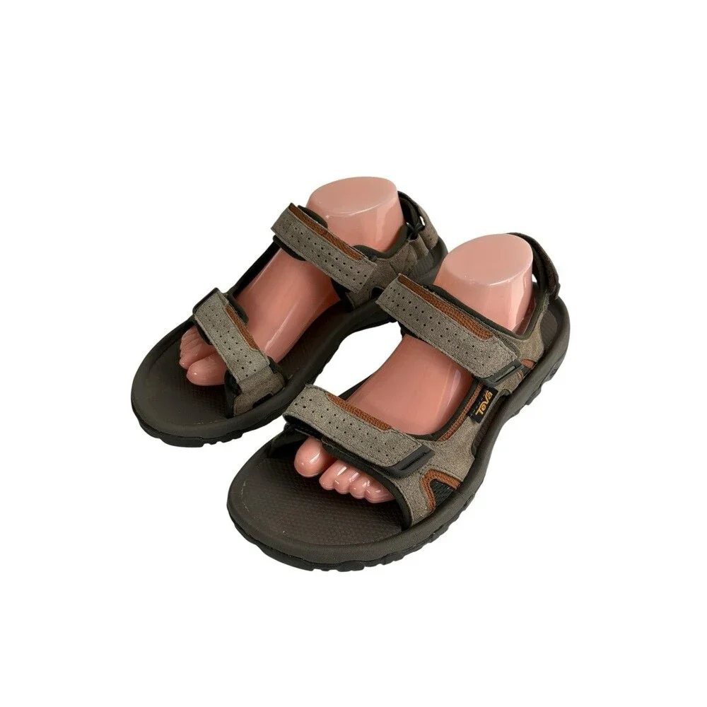 Teva Men's Katavi 2 Sport Hiking Sandals Size 10 US 1019192 Brown Hook & Loop